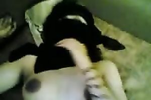 Whorish and hawt sweetheart receives fastened up and her face overspread on couch all bare