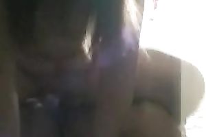 Just an Asian sexy dark brown slut riding and engulfing my dick