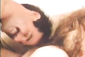 Slutty and ribald dark brown and golden-haired have pleasure with guy