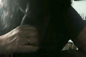 Mature white slutty wife engulfing biggest dark knob deepthroat