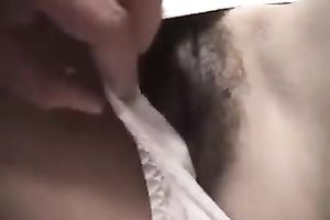 My Japanese Married slut has palatable and very hirsute fur pie