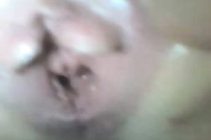 Amateur MILFie babe in cute nightie was teasing her wet crack and my pecker