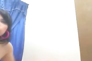 Ardent playful and nasty livecam dark head masturbated her creamy holes