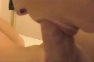 I love engulfing my boyfriend's hard ramrod and swallowing his cum