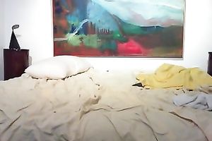 Flabby bodied non-professional web camera dark brown hotwife worked on her hubby