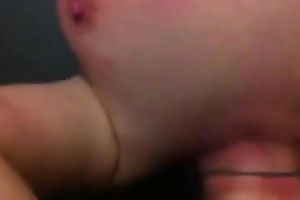 Just squeezing her breasts whilst facefucking her in the throat