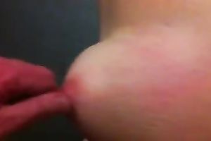 Just squeezing her breasts whilst facefucking her in the throat