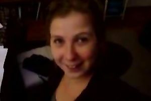 Amateur casual looking Married slut sucks my wang on homemade episode