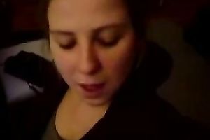 Amateur casual looking Married slut sucks my wang on homemade episode