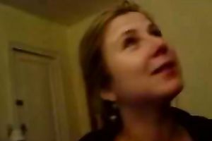 Amateur casual looking Married slut sucks my wang on homemade episode