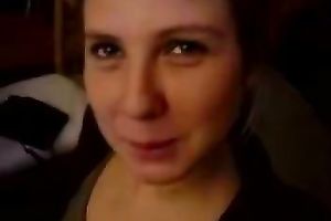 Amateur casual looking Married slut sucks my wang on homemade episode