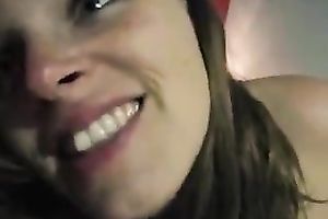 German a bit lazy but still cute brunette hair BBC slut was blowing my male ally