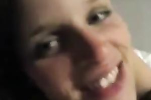 German a bit lazy but still cute brunette hair BBC slut was blowing my male ally