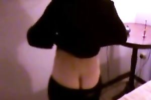 My milf horny white wife teases me topless with her hawt gazoo crack