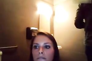 Ardent raven haired pretty housewife of my buddy knows how to engulf him dry