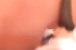 Sweet quite pliant and playful dark brown girlie with taut pointer sisters sucked my buddy