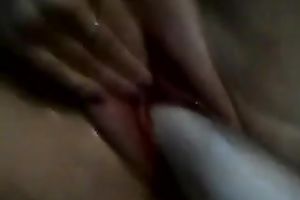 Chubby cum-hole of white woman got finger drilled actually well