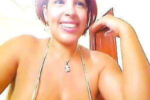 big beautiful woman temptress exposes her goodies in hell arousing solo clip