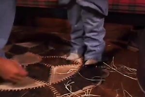 Young brunette hair fucker admires ideal curves of enchanting blondie