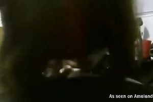 Slim dilettante chick sucks hard cock deepthroat in advance of getting her hairless twat fingered intensively