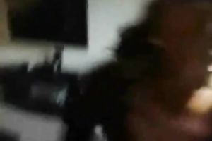 Cute swarthy youthful girlfriend with wet lips acquires facialized hard