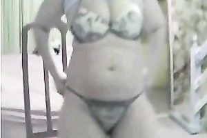 Chubby blonde haired smutty cam nerdy whorable housewife flashed her large whoppers