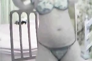 Chubby blonde haired smutty cam nerdy whorable housewife flashed her large whoppers