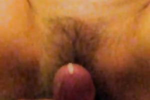 Fucking my titless wife in the shaggy cum-hole and cumming on it
