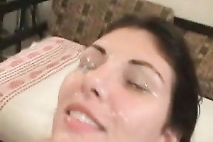 Thirsty mother I'd like to fuck engulfing large dong balls unfathomable in the washroom