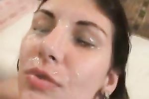 Thirsty mother I'd like to fuck engulfing large dong balls unfathomable in the washroom