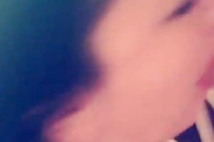 After engulfing palatable prick dark brown nympho widen legs for some mish anal sex