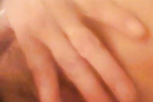 My milf slutty wife flashes her bushy snapper and pleases herself