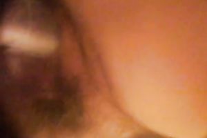 My milf slutty wife flashes her bushy snapper and pleases herself