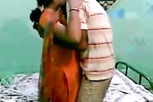 Watching an Indian dilettante pair on web camera having sex