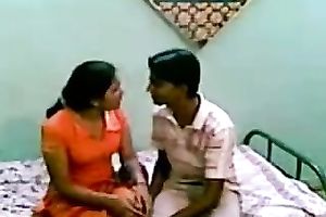 Watching an Indian dilettante pair on web camera having sex
