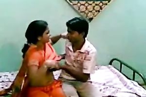 Watching an Indian dilettante pair on web camera having sex