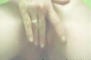 A large hairless snatch of my French slender babe on POV webcam