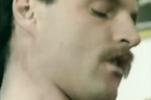 Curly retro blondie sucks and fucks soaked white wang