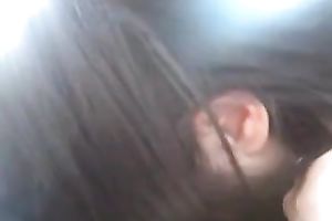 Beautiful Taiwanese coworker chick gives me oral-sex in car