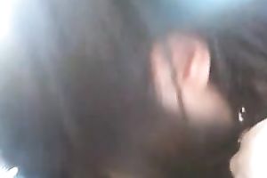 Beautiful Taiwanese coworker chick gives me oral-sex in car