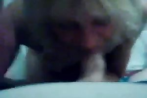 Nasty granny with diminutive saggy milk shakes sucks my hard weenie