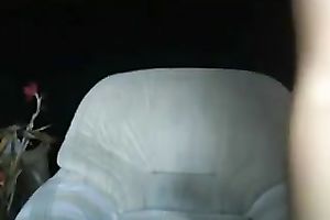 I expose my curves and stuff my bald aperture with a fake penis