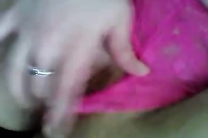 Amateur dirty slut wife put away her pink pants and masturbates vagina