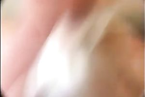 Dirty and slender white slut blows large pecker and rides it on top