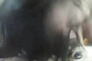 Restless white playgirl satisfies herself with a brown ramrod of her fuck ally