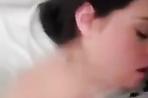 Two glamorous dark brown cuties kissed and teased each other's moist slits
