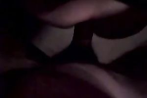 Drilling my hot GF's constricted wazoo gap in a missionary position