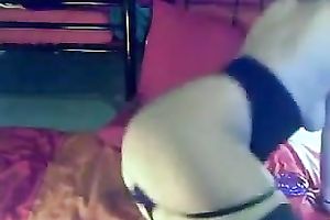 Bootyful concupiscent light haired cam nympho in nylons went solo for me