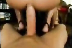 Luscious girlfriend takes my biggest shlong up her constricted asshole on top