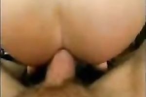 Luscious girlfriend takes my biggest shlong up her constricted asshole on top